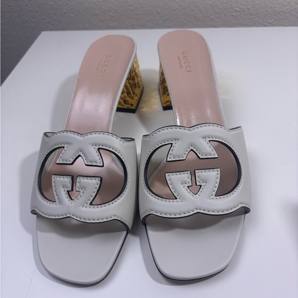 Gucci interlocking G Cut out Sandals Mules - Picture 4 of 9
